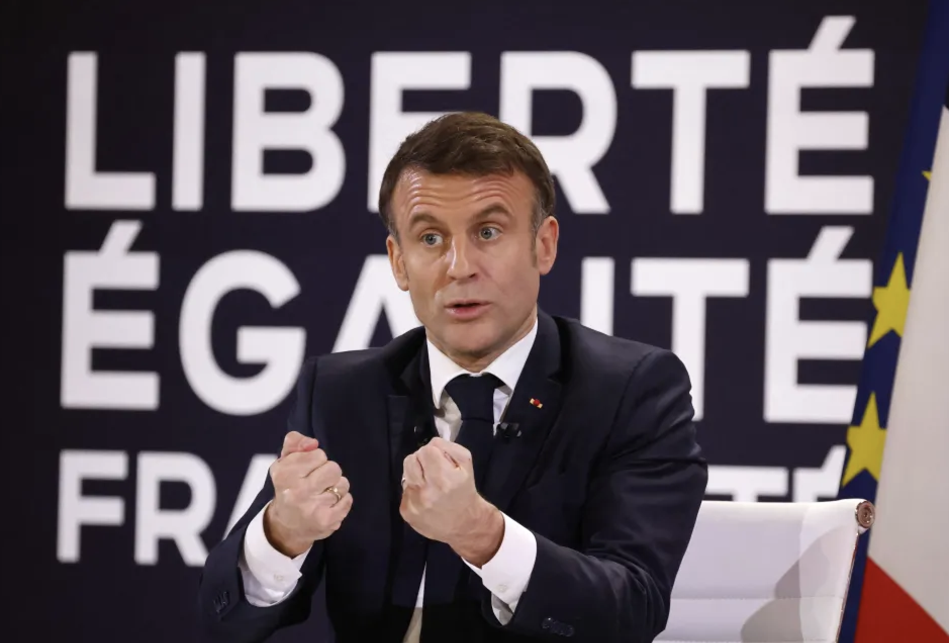 Photo de Macron le 16 janvier 2019, AFP / © Ludovic Marin